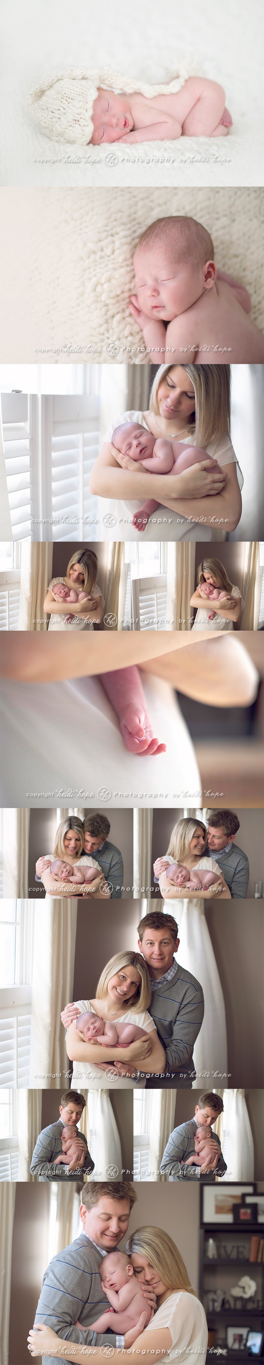 in home newborn lifestyle portraits by heidi hope photography