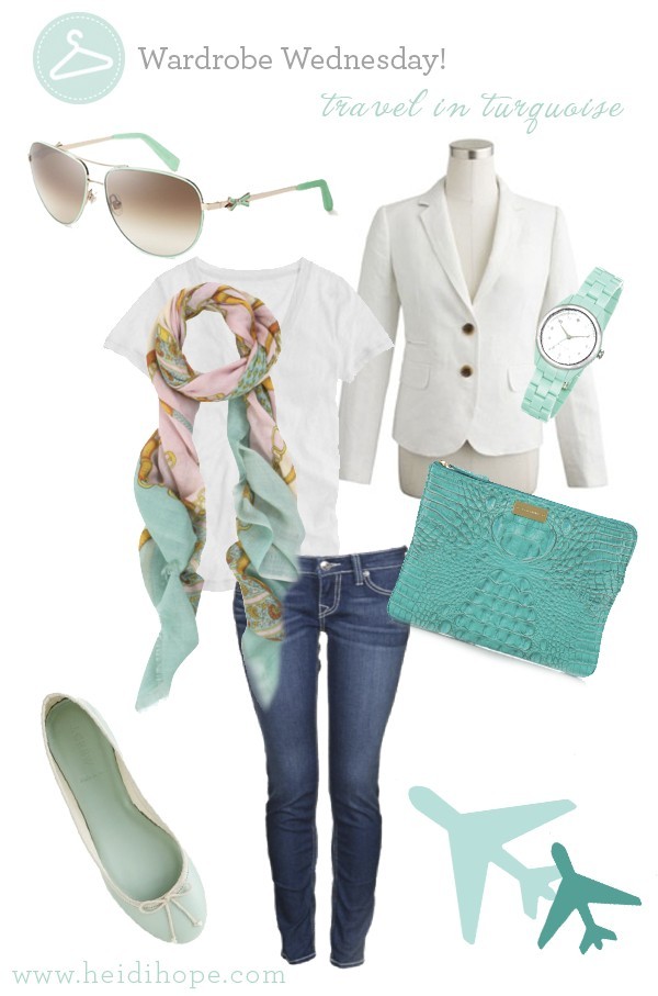 what to wear traveling mint green and turquoise