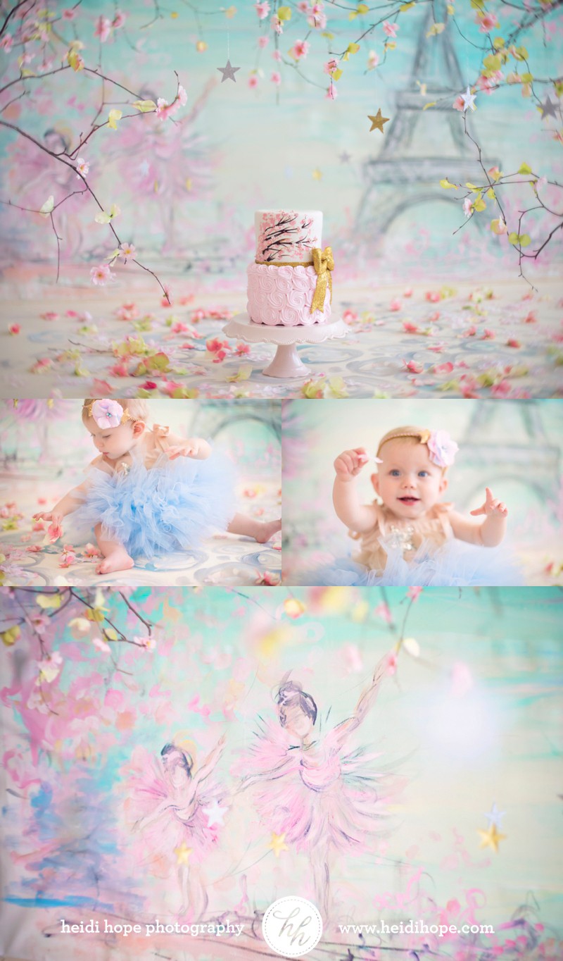 Grace's spring time in paris cakesmash by Heidi Hope Photography