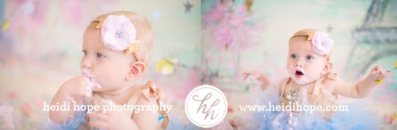 Grace's spring time in paris cakesmash by Heidi Hope Photography