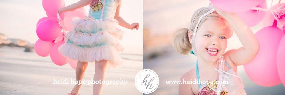 children's portrait photography details of birthday girl on the beach #heidihopephotography