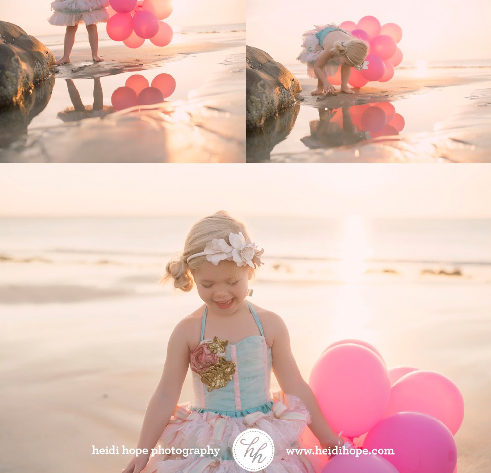 children's portrait photography details of girl with balloons #heidihopephotography