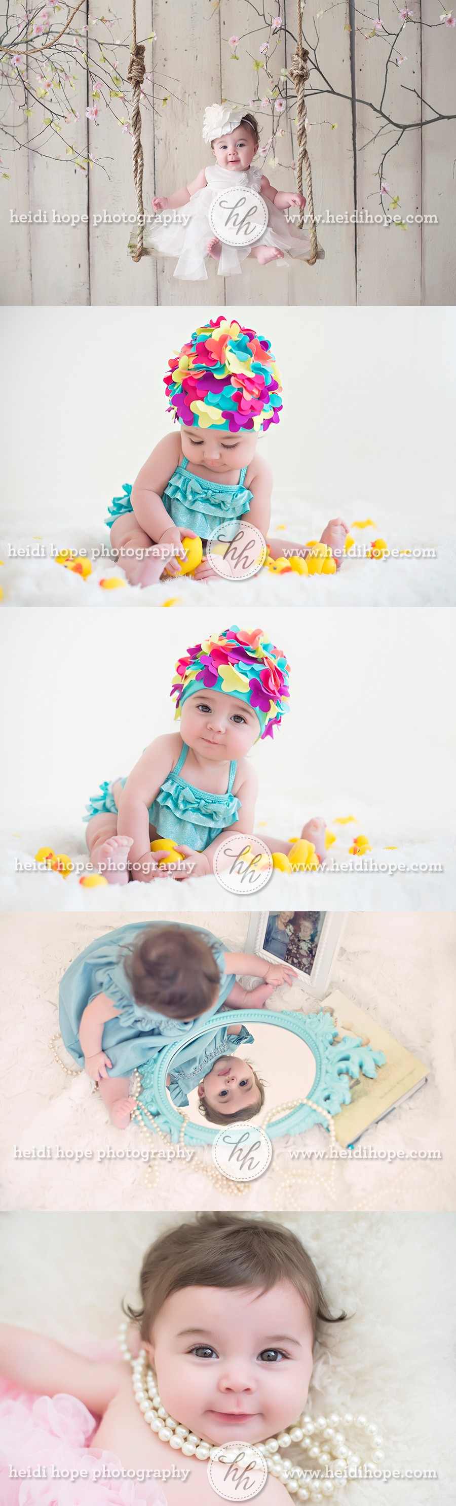 6 month old baby girl portraits