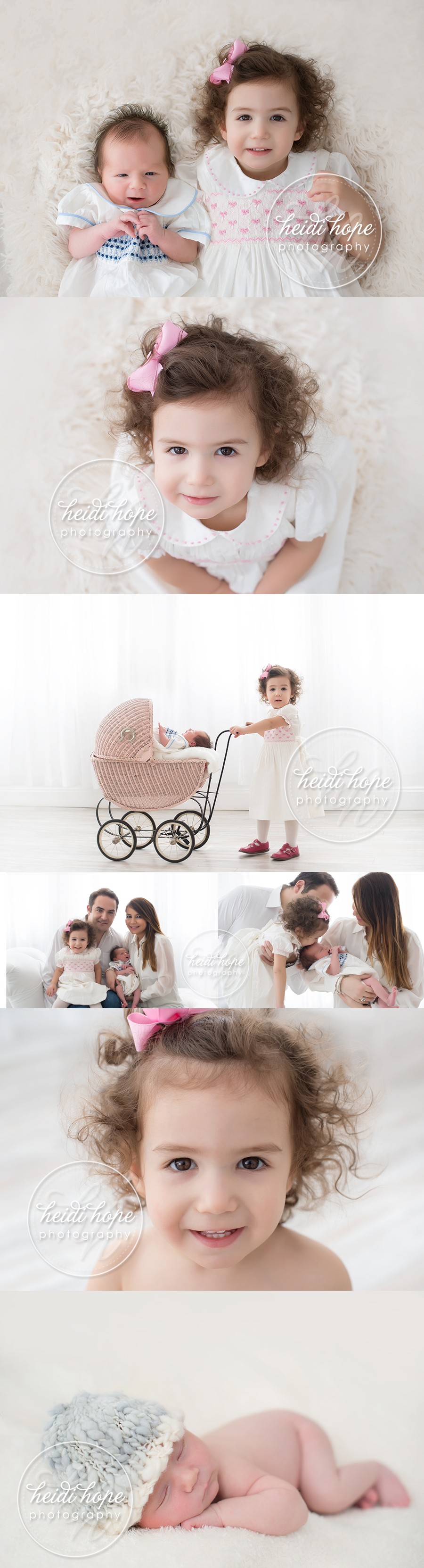 newborn baby boy and big sister family session