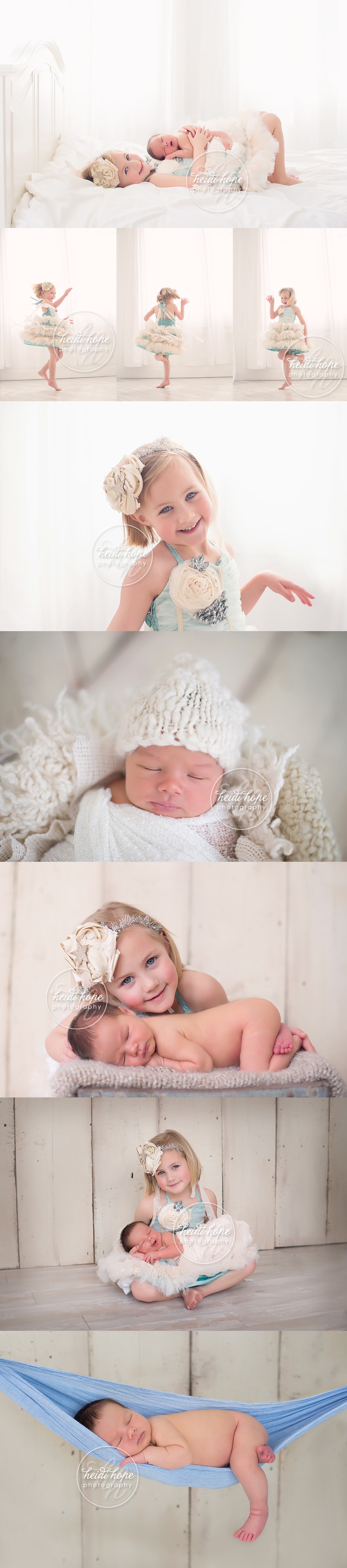 newborn baby boy and big sister sibling portrait photographer