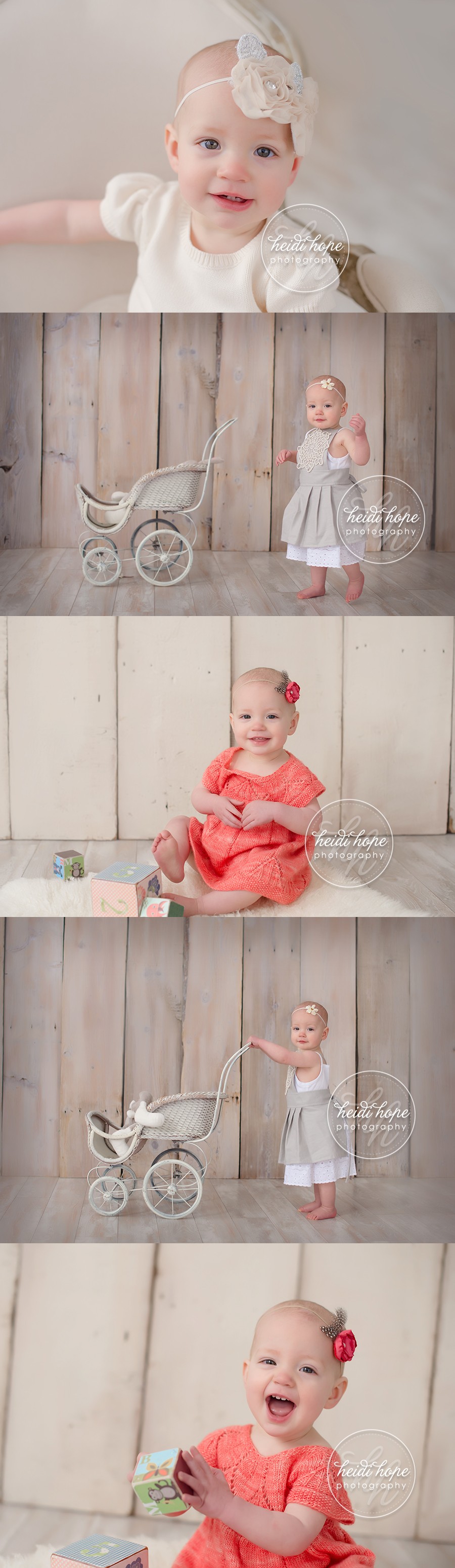 1 year old little star studio session and simple baby portraits