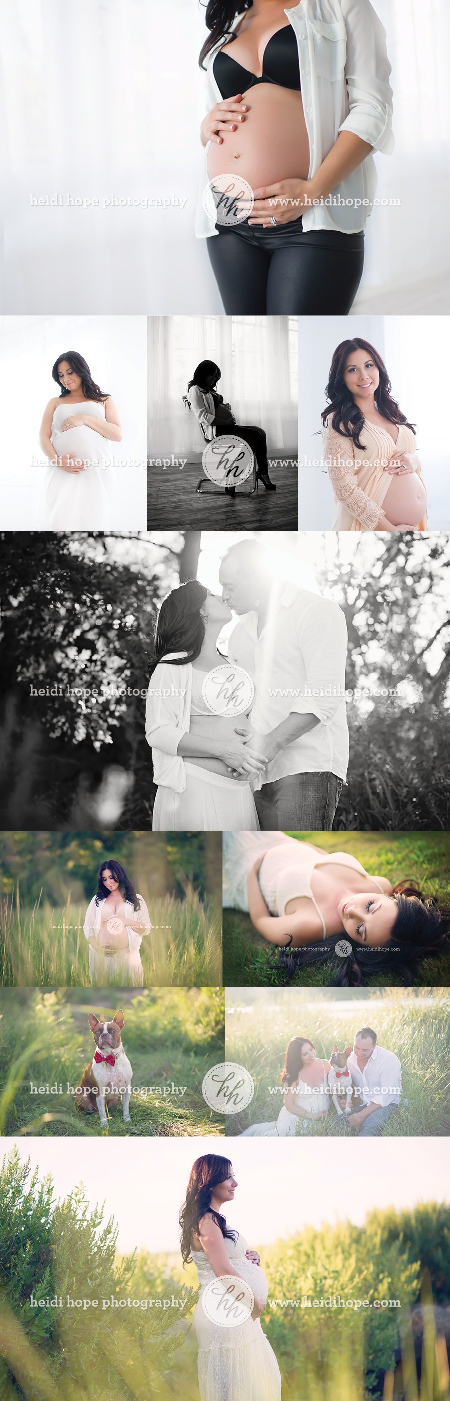 Studio and outdoor maternity session by Heidi Hope Photography 