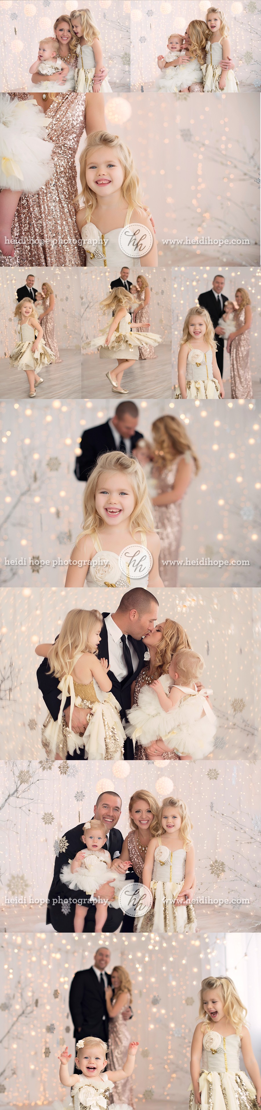 holiday family portraits with lights 2