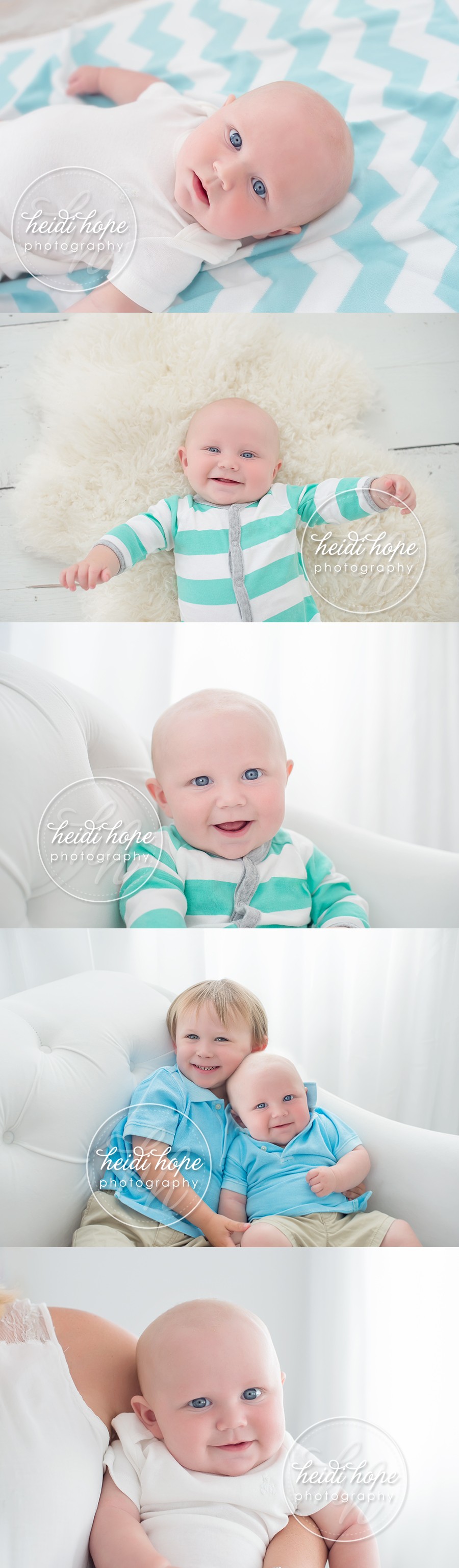 4 month old baby boy studio portraits